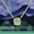 18ct White Gold Diamond Solitaire Necklet