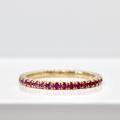 14ct Yellow Gold Multi Sapphire & Diamond Ombre Ring