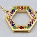 14ct Yellow Gold Multi Gem Necklet