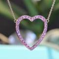 14ct Rose Gold Pink Sapphire Heart Pendant