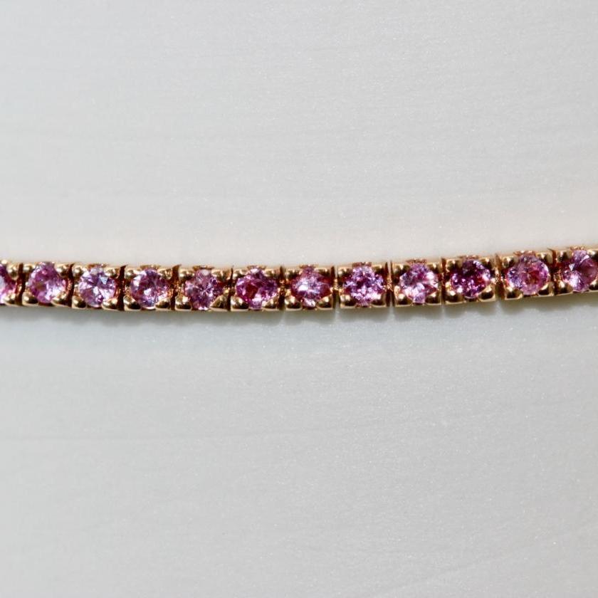 The Petite Tennis Bracelet - Pink Sapphire