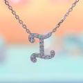 14ct White Gold Initial I Pendant