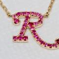 14ct Yellow Gold Initial R Pendant