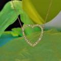 14ct Yellow Gold Sapphire Heart Necklet