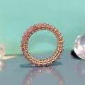18ct Rose Gold Pink Sapphire Full Eternity Ring