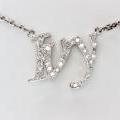 18ct White Gold Diamond Set Name Necklet