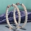 18ct White Gold Diamond Hoops