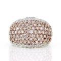 18ct White Gold Pink and White Diamond Ring