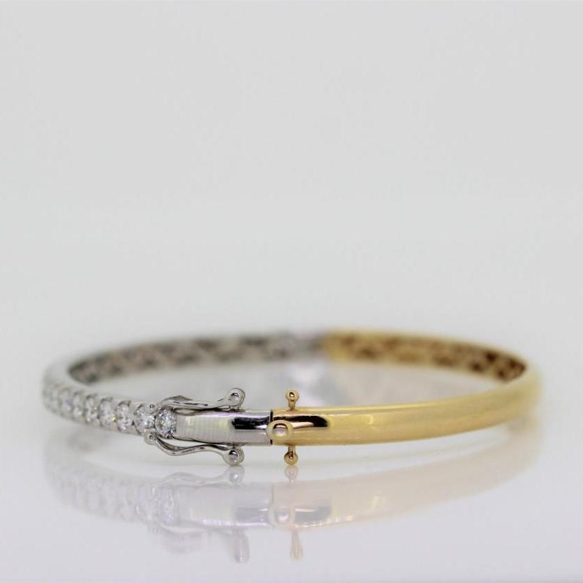 Diamond best sale hinged bangle