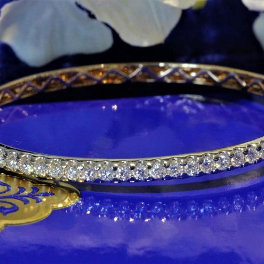 The Diamond Hinged Bangle