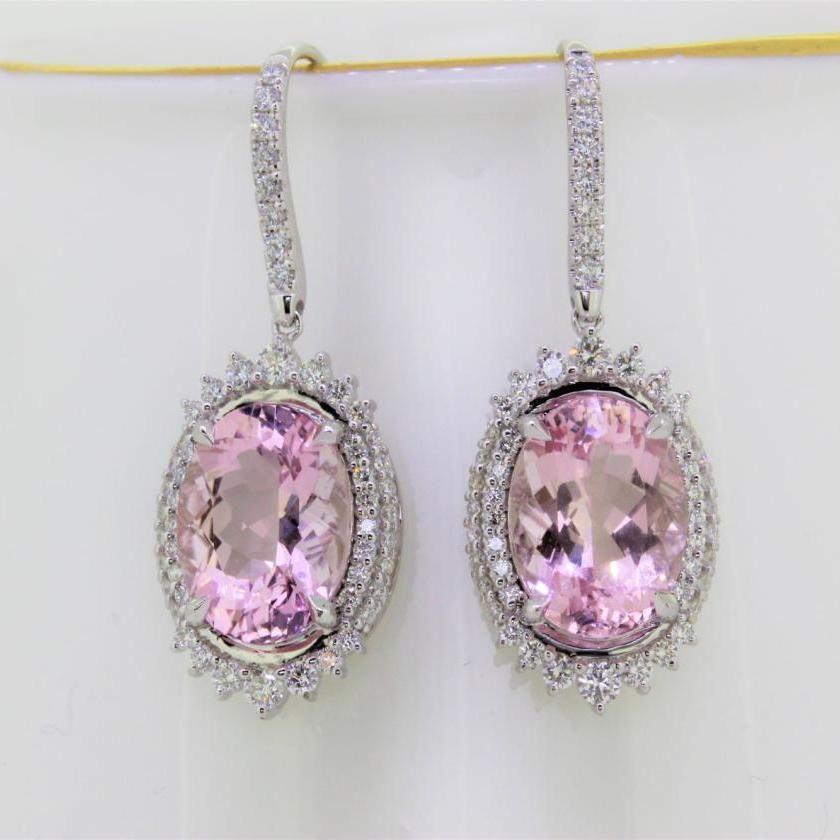 The Morganite & Diamond Drop Earrings