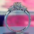 The Round and Pear Three Stone Engagement Ring