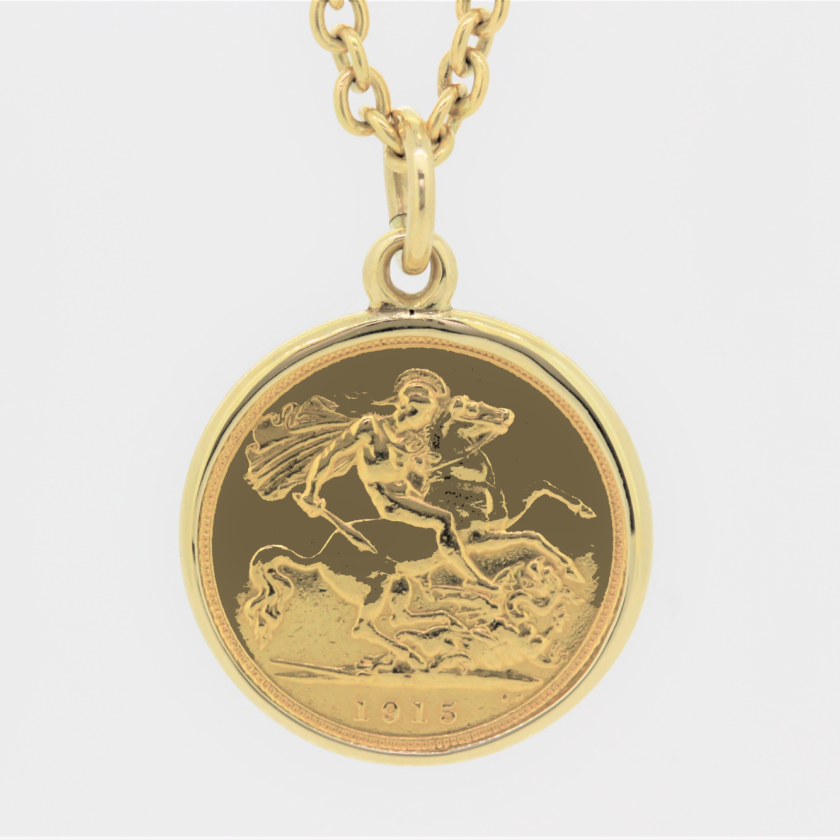 Half best sale sovereign necklace