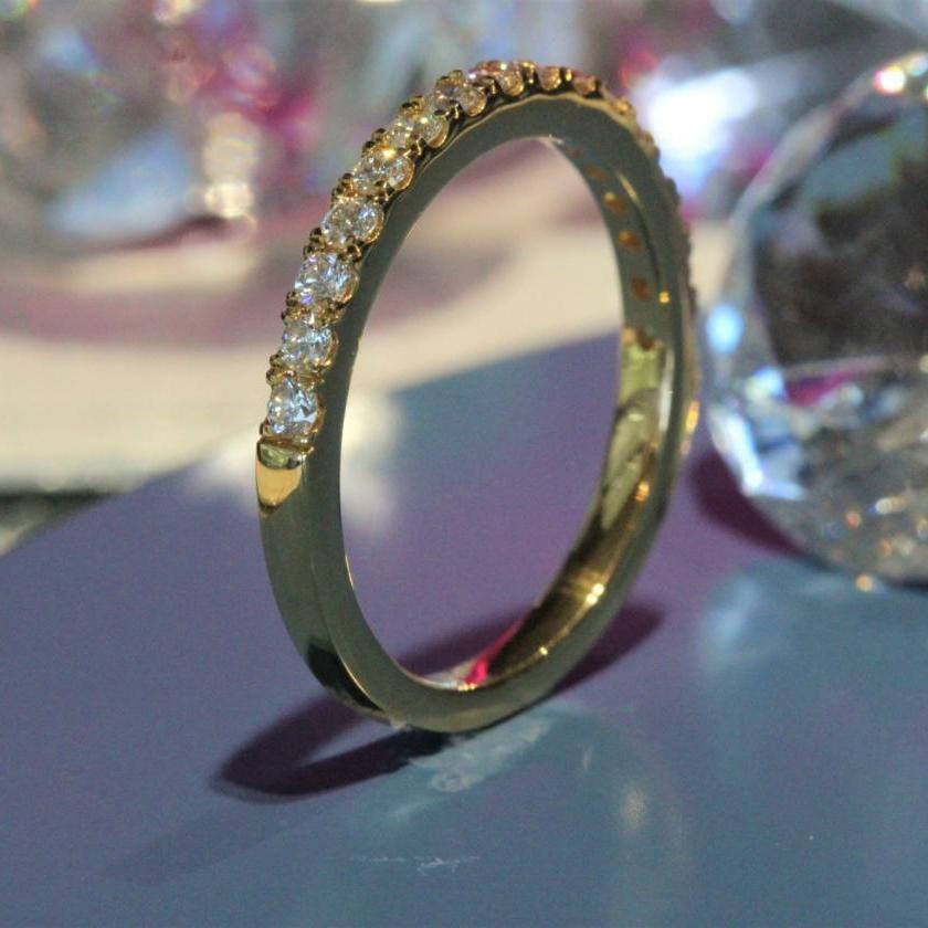 The Petite Diamond Band - Yellow Gold