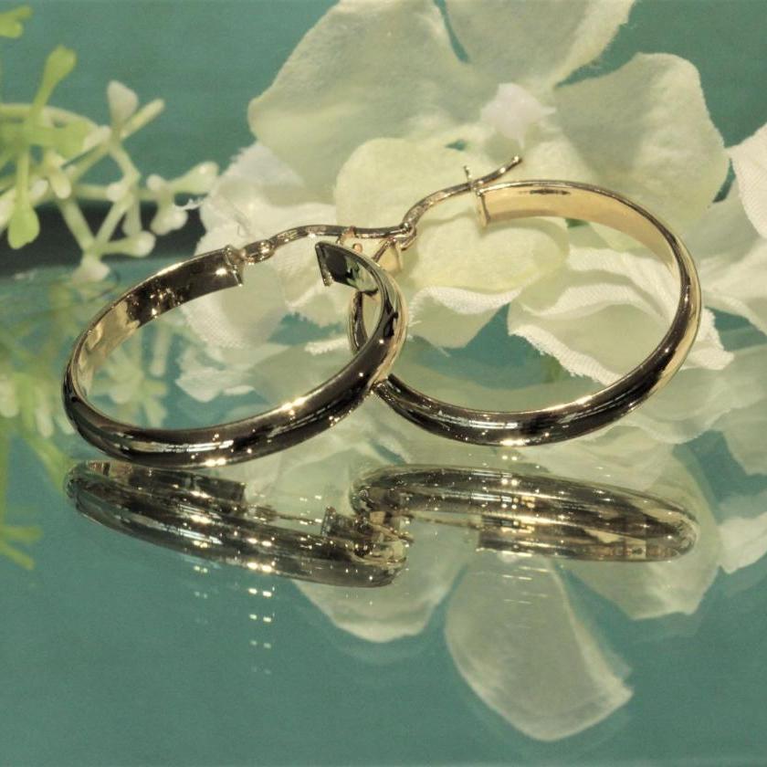 The Half Round Yellow Gold Hoops
