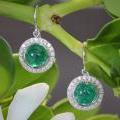 The Cabochon Emerald & Diamond Earrings