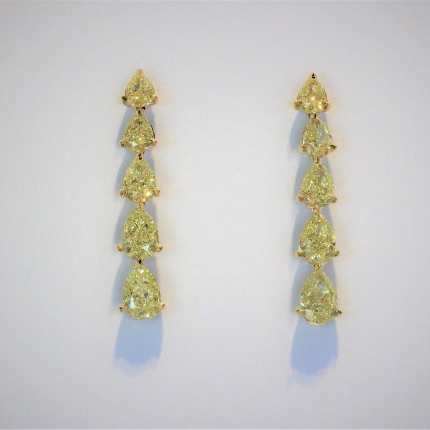The Fancy Yellow Diamond Drop Earrings
