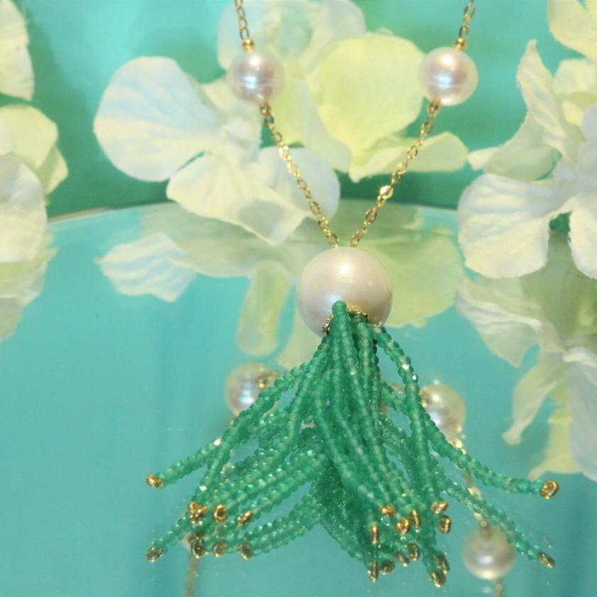 The Fern Pearl & Gem Pendant