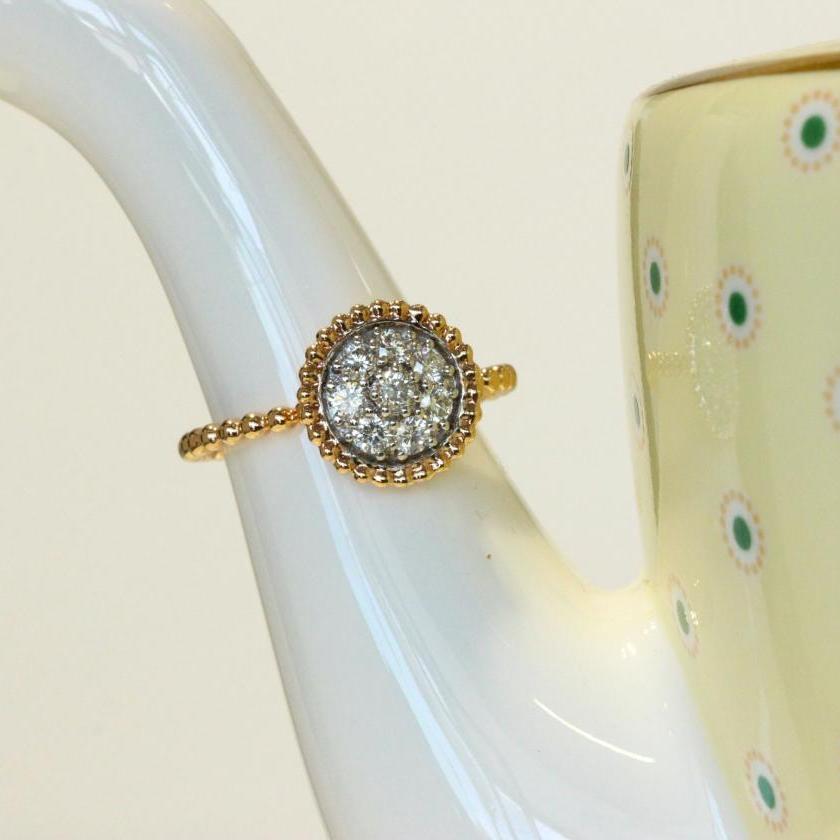 The 18ct Rose Gold Diamond Bubble Ring