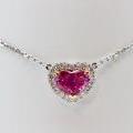 18ct White and Rose Gold Sapphire and Diamond Necklet