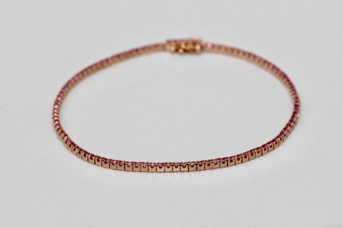 The Petite Tennis Bracelet Pink Sapphire [1015] 0 Birkbecks