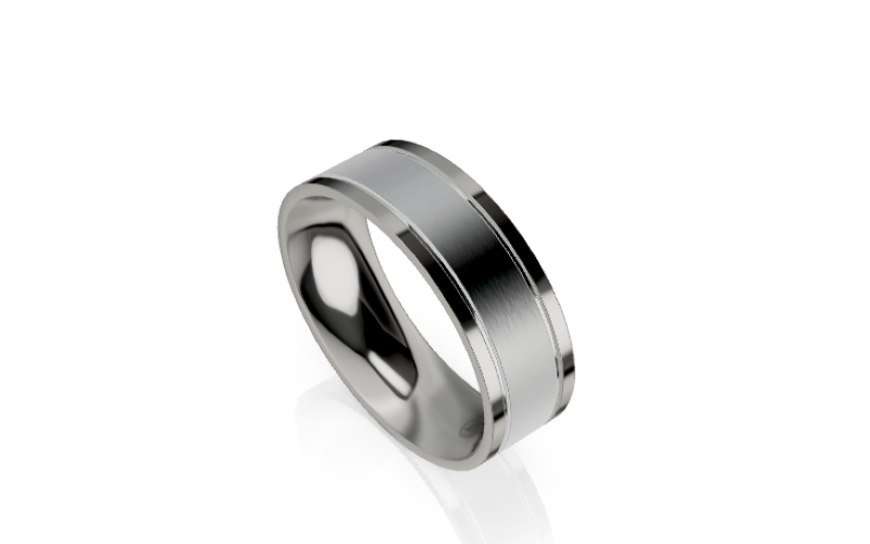The White Gold & Titanium Wedder [406] 0 Birkbecks Jewellers
