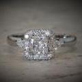 The Diamond Halo Engagement Ring - Princess/Pear