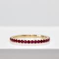 14ct Yellow Gold Ruby Stacker Ring