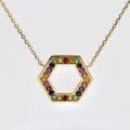 14ct Yellow Gold Multi Gem Necklet
