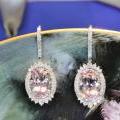 The Morganite & Diamond Drop Earrings