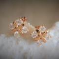 The Flower Diamond Stud - Rose Gold