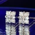 The Flower Diamond Stud - White Gold