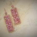 The Sapphire Tablet Earrings - Pink