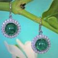 The Cabochon Emerald & Diamond Earrings