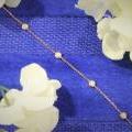The 5 Stone Diamond Droplet Bracelet - Rose Gold