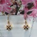18ct Rose  Gold Diamond Set Drop Earrings