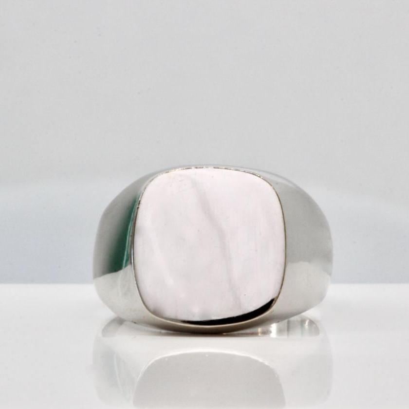 18ct White Gold Gents Signet Ring