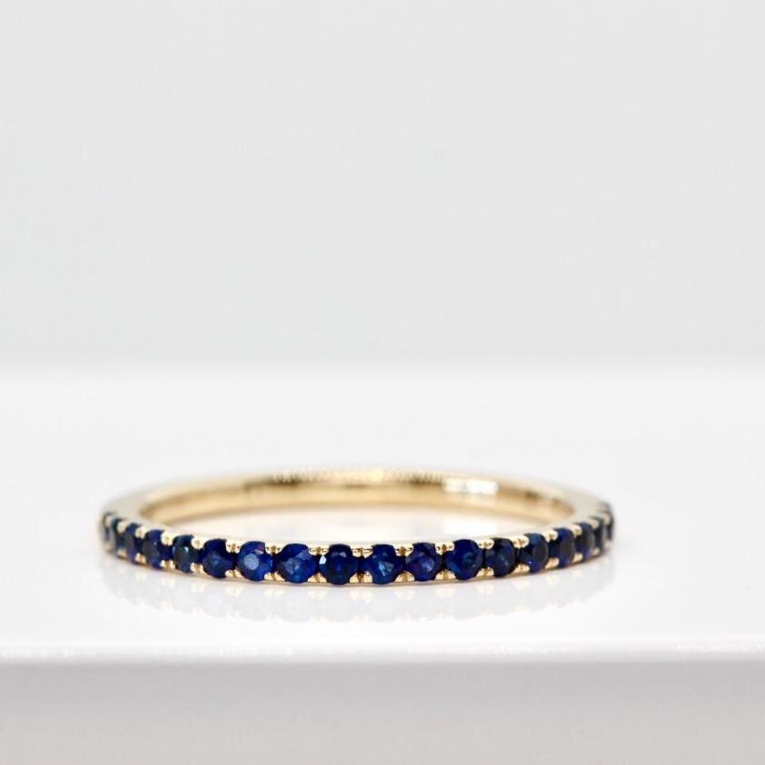 14ct Yellow Gold Sapphire Stacker Ring