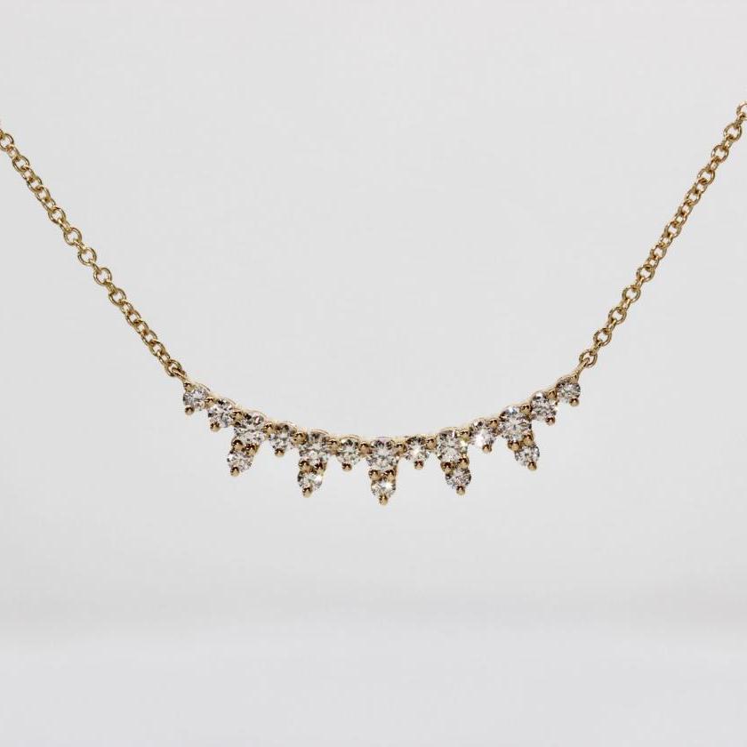 14ct Yellow Gold Diamond Necklet