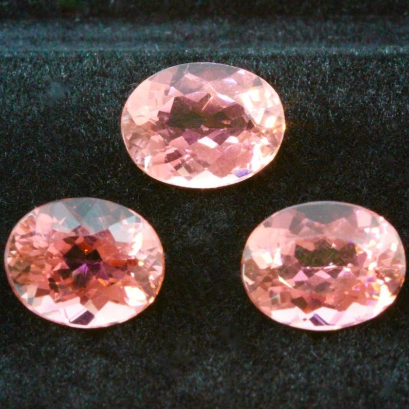 Set of Three Oval Cut Tourmalines