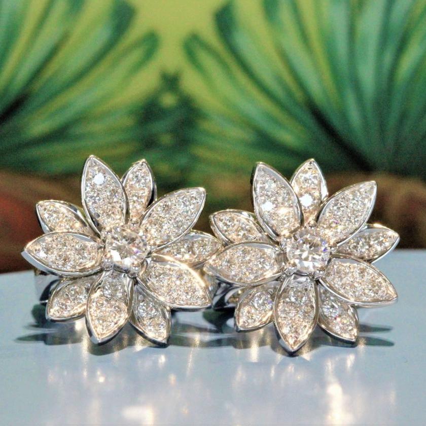 The Diamond Flower Studs