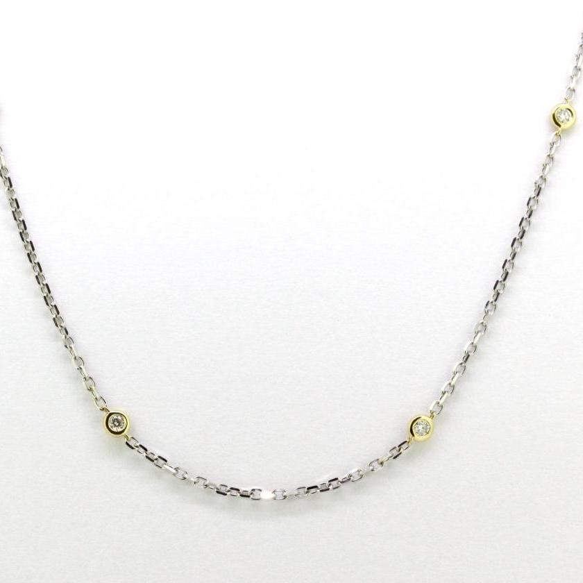 The Diamond Strand Necklace - White/Yellow