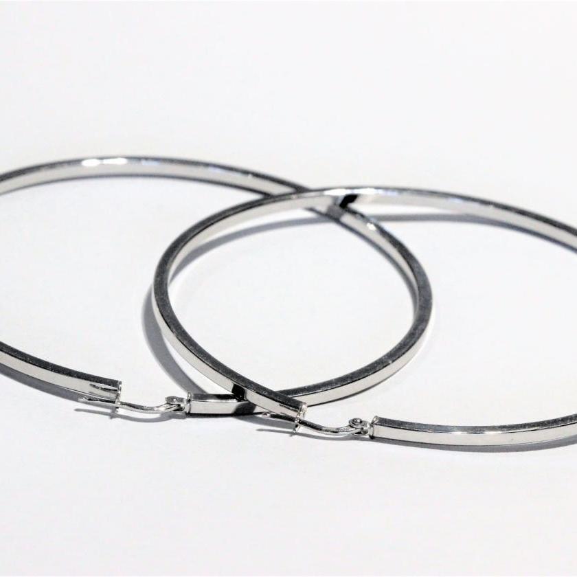 The White Gold Hoops