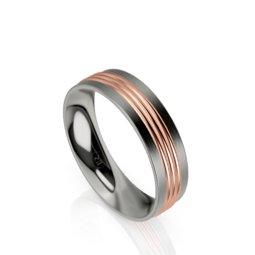 The Rose Gold and Titanium Wedder