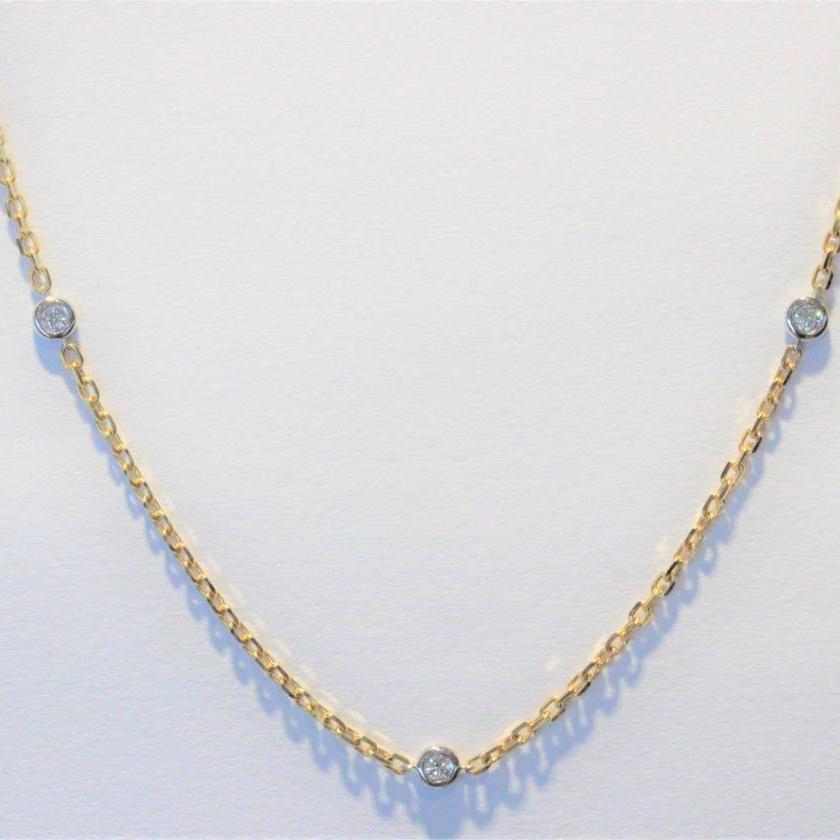 The Diamond Strand Necklace - Yellow/White