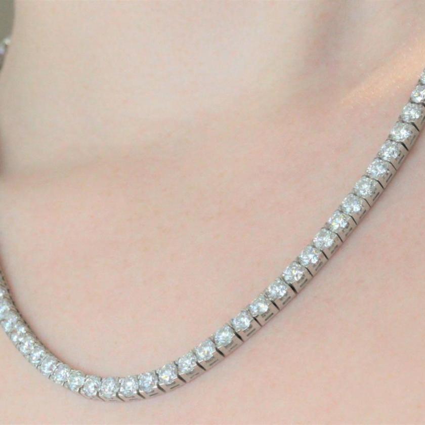 Rhinestone tennis necklace discount