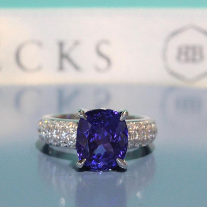 The Pave Diamond & Tanzanite Ring