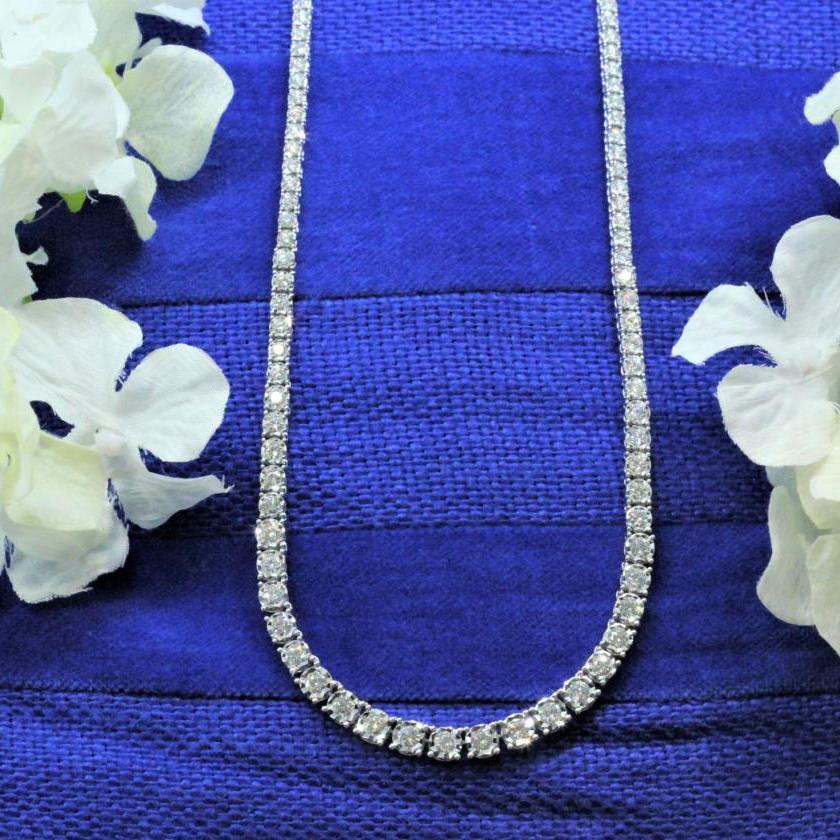 The Graduated Diamond Tennis Necklace