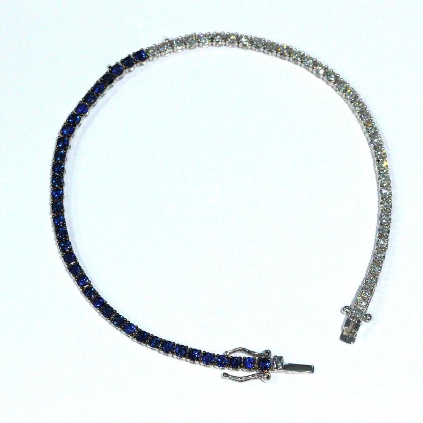The Ceylon Sapphire & Diamond Tennis Bracelet