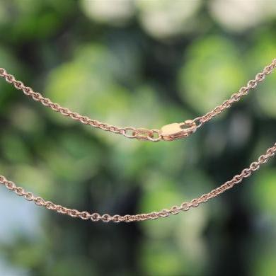 18ct Rose Gold Cable Link Chain